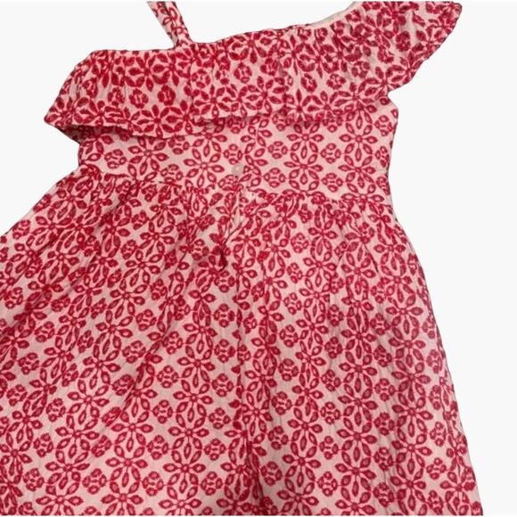 Janie and Jack Eyelet One Shoulder Dress Girls Size 3 Embroidered Eyelet Design - Picture 4 of 8